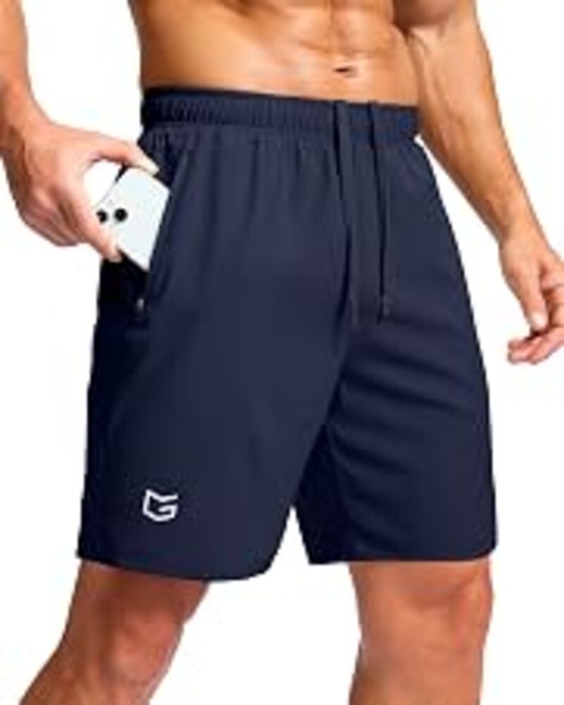 G Gradual Men's Athletic Running Shorts with 2 Zipper Pockets 7"/ 5"/ 9" | Quick Dry, Lightweight, Breathable, Moisture Wicking, Workout, Gym