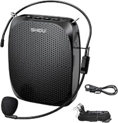 SHIDU Voice Amplifier for Teachers Portable Microphone and Speaker | Personal Wired Microphone Headset and Speaker, Mini Pa System for Tour Guides Coaches Classroom Yoga Fitness Instructors