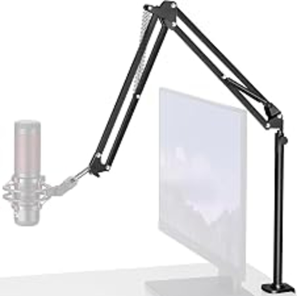 InnoGear Mic Stand Desk Overhead Desktop Microphone Boom Arm for Blue Yeti | Overhead Positioning, 3.3 lbs Weight Capacity, Foldable, Extendable, Rotatable, Easy to Install, Work with Blue Yeti
