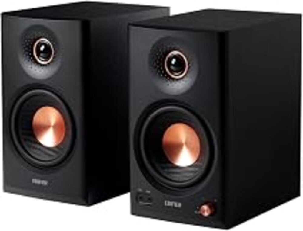Edifier MR4.5 Bi-Amped Studio Monitor, 80W RMS Bookshelf Speakers - Black | 4.5" Woofer 1" Silk Tweeter Hi-Res Audio Bluetooth 6.0 LDAC XLR/TRS/RCA/AUX Input Music Production Video Editing Home Audio