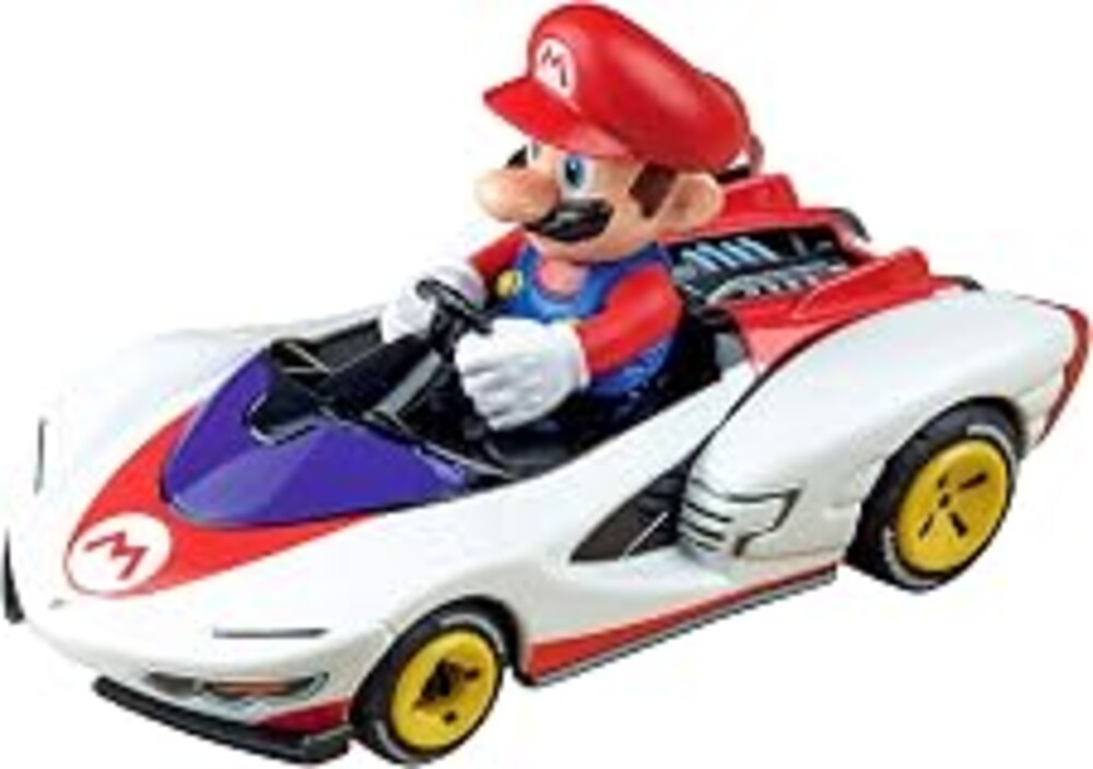 Carrera GO Nintendo Mario Kart - P-Wing - Mario 1:43 Scale Analog Slot Car | Compatible with all Carrera GO electric & battery race tracks, 1:43 scale, analog slot car toy, replacement or expansion car