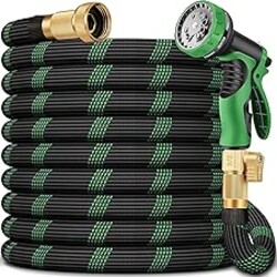50 FT Non-Expanding Garden Hose, 2026 New Upgrated Non-Expandable Garden Water Hose - Ultra-Light & Flexible Burst-Resistant, Kink-Free Garden Hoses, All-Weather Use for Lawns, Gardens,Outdoor