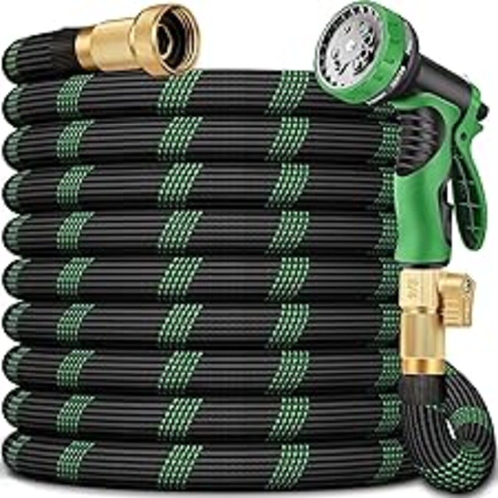 50 FT Non-Expanding Garden Hose, 2026 New Upgrated Non-Expandable Garden Water Hose - Ultra-Light & Flexible Burst-Resistant, Kink-Free Garden Hoses, All-Weather Use for Lawns, Gardens,Outdoor