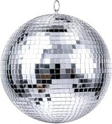 Alytimes Mirror Disco Ball - 8-Inch Cool and Fun Silver Hanging Party Disco Ball –Big Party Decorations, Party Design
