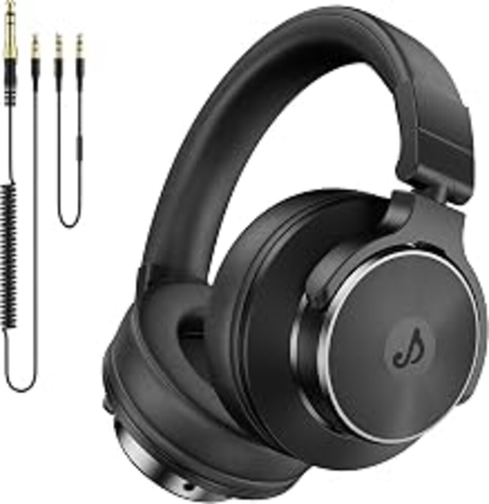 Wired Headphones, Over Ear Headphones for Studio Monitor & Mixing DJ | 50mm Drivers, Stereo Sound, 1/4 to 3.5mm Jack, for Guitar AMP, Podcast, Keyboard & Computer Recording, Black