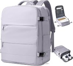 coowoz Large Travel Backpack Carry On for Women Man Gym Backpack with Laptop Compartment Mochila de Viaje Teacher Personal Item Backpacks Rucksack Airplane Accessories Must Haves Purple