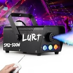 LURT 500W Fog Machine Mini Auto Smoke LED Lights Wireless Remote Control | 2500CFM Smoke Output, With Fuse Protection, For Halloween Weddings Discos Photo Indoor Shoot Outdoor Stage Effects