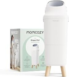 Momcozy Diaper Pail, Triple-Seal Odor Control, Fits Standard Trash Bags | Wide Opening for One-Hand Disposal, 28.86-Inch Ergonomic Height, Large Capacity with Viewing Window and Childproof Lock