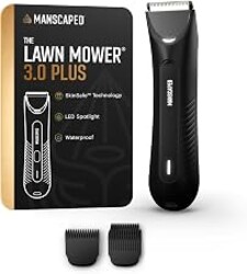 MANSCAPED® The Lawn Mower® 3.0 Plus Groin & Body Hair Trimmer – Updated SkinSafe® Trimmer Blade, Waterproof Wet/Dry Groomer, USB-C Rechargeable, Men’s Wireless Ball Shaver, Tuxedo Black