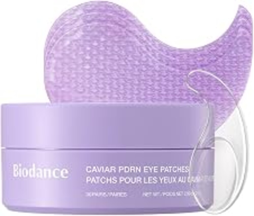 BIODANCE Caviar PDRN Eye Patches, Nourishing Under Eye Patches for Dark Circles, Depuffing Eye Mask for Puffy & Tired Eyes, Travel Essentials & Self Care Gifts for Women, Korean Skin Care (60 Count)