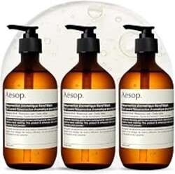 Aesop Resurrection Aromatique Hydrating Hand Wash | Gentle Non-Drying Hand Soap with Mandarin Rind, Rosemary & Lavender | Moisturizing Kitchen & Bathroom Soap | 16.9 oz (Pack of 3)