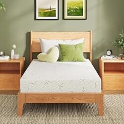 EGOHOME Full Size Mattress 8 Inch Medium Firm, Green Tea Memory Foam | Cooling Green Tea Gel, Washable Removable Cover, Pressure Relief, Bed in a box, Fiberglass Free, CertiPUR-US Certified