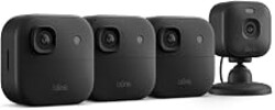 Blink Outdoor 2K+ and Mini 2K+ (newest model) — Wireless and plug-in 2K resolution smart security cameras, Sync Module Core included — 4 Cameras (Black)