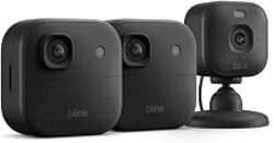 Blink Outdoor 2K+ and Mini 2K+ (newest model) — Wireless and plug-in 2K resolution smart security cameras, Sync Module Core included — 3 Cameras (Black)