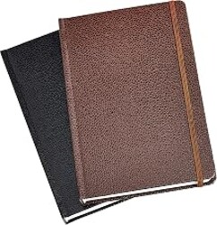 Amazon Basics Shagreen Hardcover Journal for Writing, Note Taking and Journaling with Elastic Band, 2-Pack