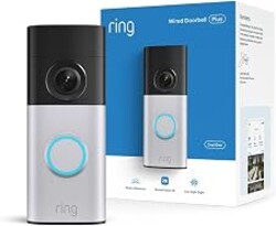 Ring Wired Doorbell 2K Plus (Newest Model) — Retinal 2K with wide-angle video, 6x Enhanced Zoom, and Night Vision, Nickel Silver