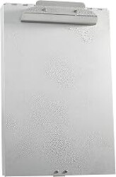 Amazon Basics Metal Clipboard with 2 Storage Compartments, Letter Size, 250 Sheet Capacity, Office Supplies with Self-Closing Latch, 14.1 x 9.2 x 2.6 inches, Silver