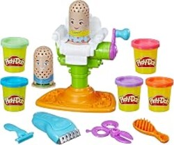 Play-Doh Buzz 'n Cut Fuzzy Pumper Barber Shop Set, Electric Buzzer, 5 Colors of 2-Ounce Cans, Preschool Toys, Girls & Boys, Ages 3+ (Amazon Exclusive)