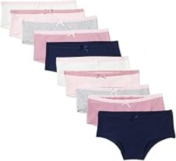 Amazon Essentials Girls' Cotton Jersey Hipster Underwear