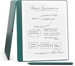 Like-New Amazon Kindle Scribe (64GB) - Your notes, documents and books, all in one place. With built-in AI notebook summarization. Includes Premium Pen - Metallic Jade