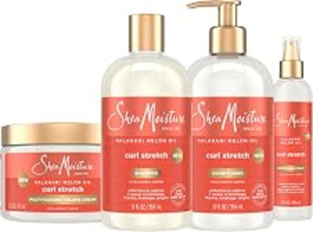 Shea Moisture Curl Stretch Hair Care System 4-Pack | Curl care routine for Type 4 hair that cleanses, hydrates, detangles and minimizes shrinkage.