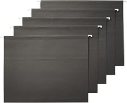 Amazon Basics Hanging File Folders with Adjustable Tabs for Document Organization, Letter Size, 8.5x11 inches, Black, 25-Pack