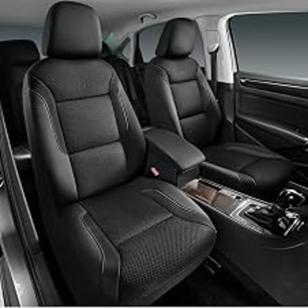 Skechers Memory Foam Seat Covers, Air Cool Mesh Thick Car Seat Covers, Car Seat Covers Front Seats Airbag Compatible, Universal Automotive Comfort for Most Cars, Vans, Trucks, SUV,Black
