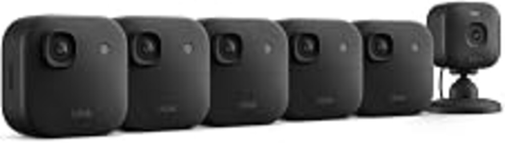 Blink Outdoor 2K+ and Mini 2K+ (newest model) — Wireless and plug-in 2K resolution smart security cameras, Sync Module Core included — 6 Cameras (Black)