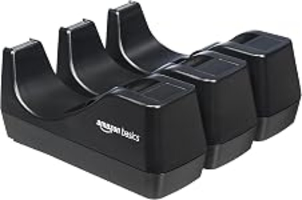 Amazon Basics Weighted Desktop Tape Dispenser with Non-Skid Base, Desk Accessory, 24-Pack