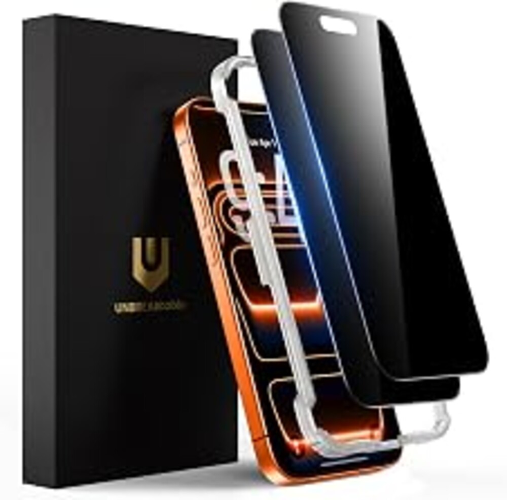 UNBREAKcable Privacy Screen Protector for iPhone 17 Pro Max, 2-Pack | True 28° Anti-Spy, Shatterproof Tempered Glass, 9H Hardness, Easy Install, Bubble-Free, Anti-Scratch, Case Friendly