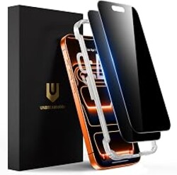 UNBREAKcable Privacy Screen Protector for iPhone 17 Pro Max, 2-Pack | True 28° Anti-Spy, Shatterproof Tempered Glass, 9H Hardness, Easy Install, Bubble-Free, Anti-Scratch, Case Friendly
