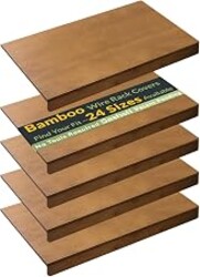 Gashell Wire Shelf Covers, Bamboo Wire Rack Covers for Pantry, Closet (4pcs, 42" W x 16" D)