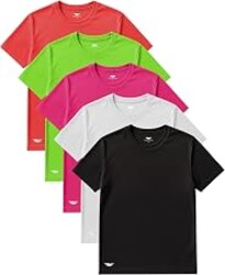AMERICAN HEAVEN Men's Short Sleeve Workout Crew Neck Mesh T-Shirts | Dry-Fit Active Athletic Gym Tops | Moisture Wicking Performance Tee Multi-Pack