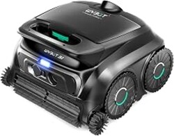 WYBOT B1 Cordless Robotic Pool Vacuum Pool Cleaner Robot for Inground Pools | Quad-Roller Brushes for Edge Cleaning, Floor & Wall Coverage, High Obstacle Crossing, Lightweight, App Control