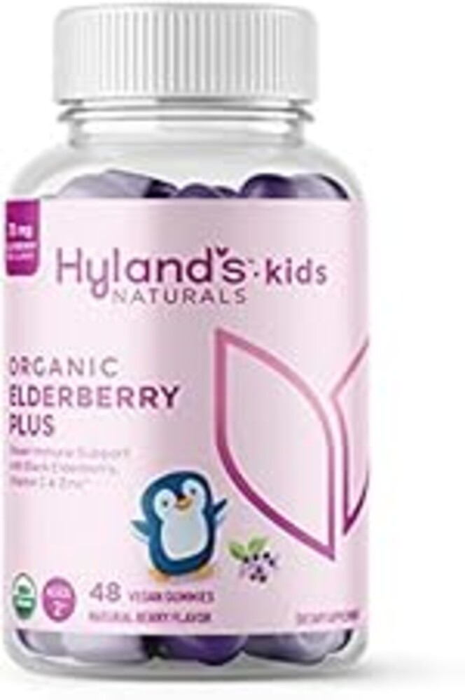 Hyland's Kids Immunity Support Gummies, Organic Elderberry Plus, Vegan 48ct