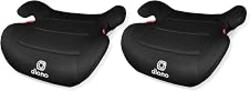 Diono Solana Lite Backless Booster Car Seat Pack of 2, Lightweight & Portable for Travel, Machine Washable Covers, 40-100 lbs, Black Storm