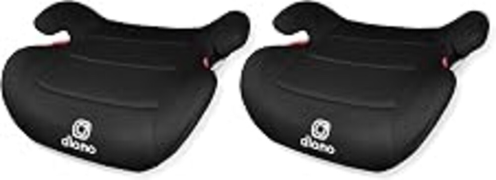 Diono Solana Lite Backless Booster Car Seat Pack of 2, Lightweight & Portable for Travel, Machine Washable Covers, 40-100 lbs, Black Storm