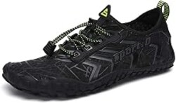 UBFEN Water Shoes for Men Women Quick Dry Swim Aqua Socks | Lightweight Barefoot-style Fit, Rubber Sole, Hiking, Fishing, Kayaking, Beach, Pool, Boating, Diving And Water-to-land Wear