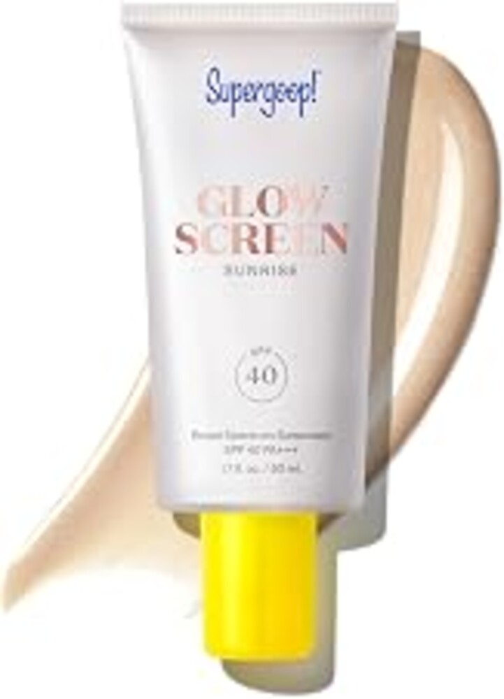 Supergoop! Glowscreen SPF 40 - Glowy Primer + Broad Spectrum Tinted Sunscreen - Helps Filter Blue Light - Hydration - Hyaluronic Acid & Vitamin B6