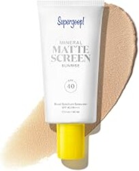 Supergoop! Mineral Mattescreen SPF 40 - Mineral, Oil-Free Broad Spectrum Sunscreen - Smooths Skin’s Appearance, Minimizes Pores & Controls Shine - Water & Sweat Resistant