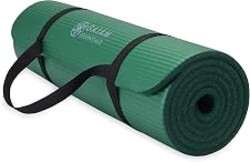 Gaiam Thick Yoga Mat, Exercise & Fitness Mat with Easy-Cinch Carrying Strap | Non-Slip NBR Foam | Joint Cushioning | Yoga, Pilates, Fitness & Floor Workouts | 72"L x 24"W