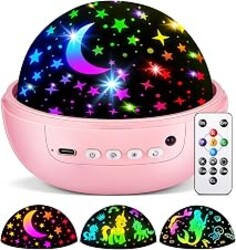 Star Projector for Kids, 3 Films+93 Colors Kids Projector Night Light | Unicorn Toys for Girls Age 4-6, 360° Rotating All Night, Remote+Dimmable+Timer, 3,4,5 Year Old Girl Gifts, Birthday, Bedroom
