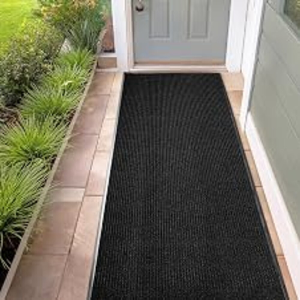 MaxMat® Commercial Grade Entry Mat, 3 x 10 Feet, Black, MXM-RIB0310BK | Heavy Duty, Large Sizes, Indoor/Outdoor, Waterproof, Low-Profile