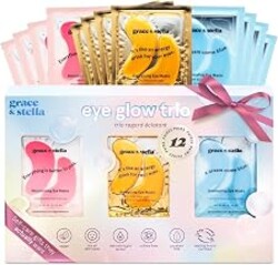 grace & stella Under Eye Patches Eye Masks for Puffy Eyes and Dark Circles | Gifts for Women, Bridesmaids, Birthdays, Bachelorette Party, Self Care Gifts for Women - Vegan Cruelty-Free (12 Pairs)