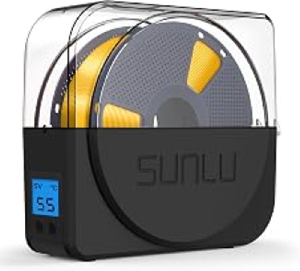 SUNLU Filament Dryer Box 2026 New Upgrade S1 Plus, Black | Fan Design, Keeps 1.75 2.85 3.00mm Filament Dry, Compatible with PLA PETG ABS, Filament Storage & Dehydrator
