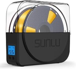 SUNLU Filament Dryer Box 2026 New Upgrade S1 Plus, Black | Fan Design, Keeps 1.75 2.85 3.00mm Filament Dry, Compatible with PLA PETG ABS, Filament Storage & Dehydrator