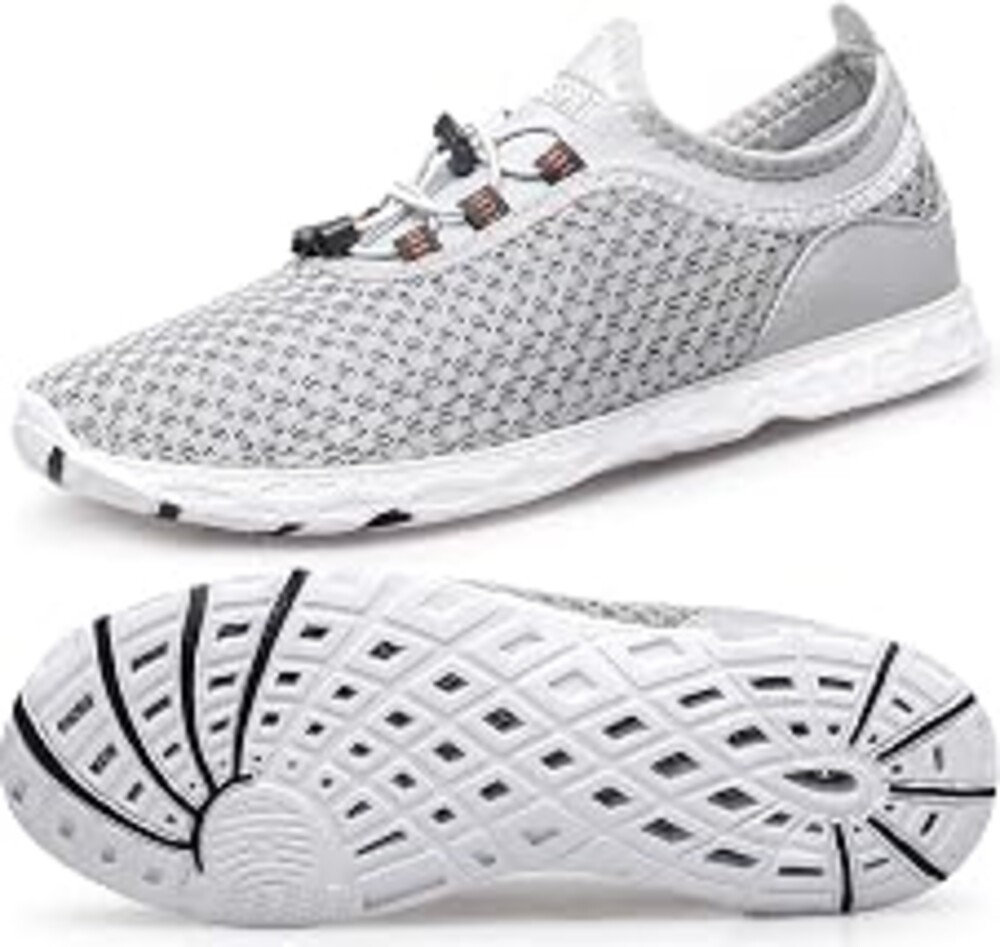 DOUSSPRT Men's Water Shoes Quick Dry for Beach Swim Pool Fishing | Adult Breathable Summer Walk Aqua Sandals for River Athletic Boating Kayaking Diving Sport