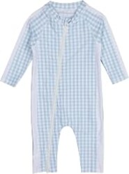SwimZip UPF50+ Boys Swim Shirt, Long Sleeve One Piece Kids Sunsuit | Baby, toddler and boys' sunsuit with quick dry fabric, easy full zip, and sun protection that blocks 98% of UVA & UVB rays