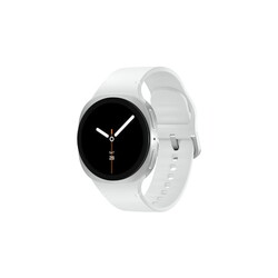 Samsung Galaxy Watch8 40mm Bluetooth Smart Watch, Silver, White Band