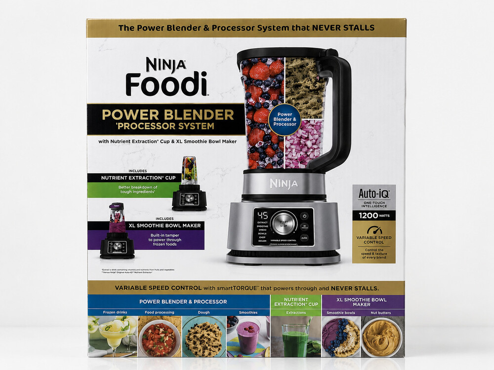 Ninja Foodi SS201 Power Blender & Processor, 3-in-1 Crush